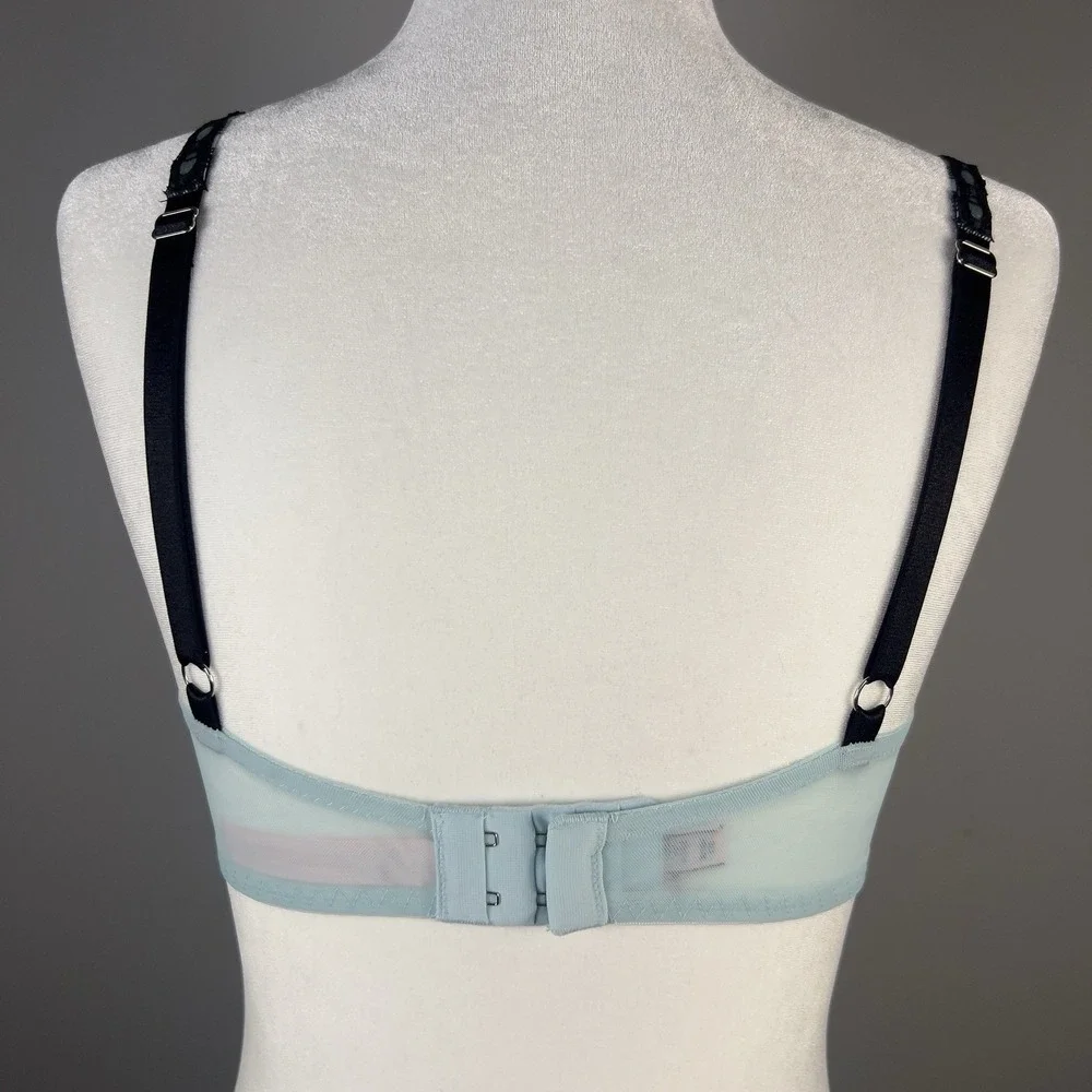 Victoria's Secret Dream Angels Unlined Uplift Balconette Bra Blue 32DD NWT